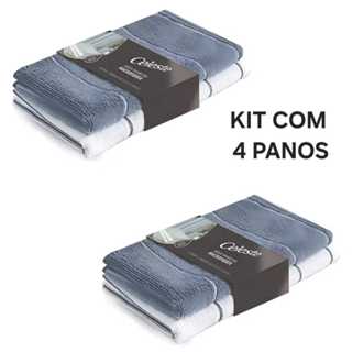 Kit com 04  Pano De Limpeza Microfibra Mega Panao Super Absorvente Seca Pano Chao em Oferta na Shopee