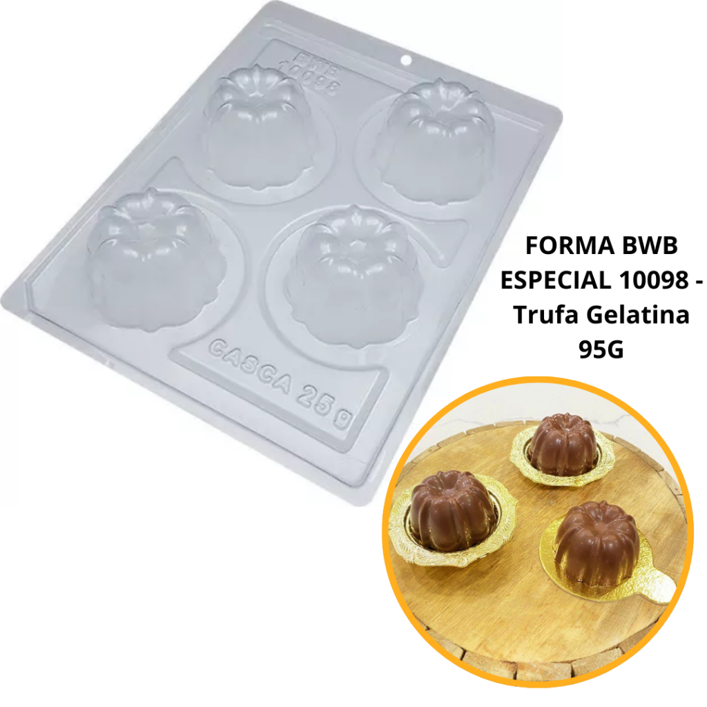 1~4 Forma Bwb Silicone Doces Finos Trufa Gelatina 95G Cod-10098  (Bwb Especial) - Home & Living