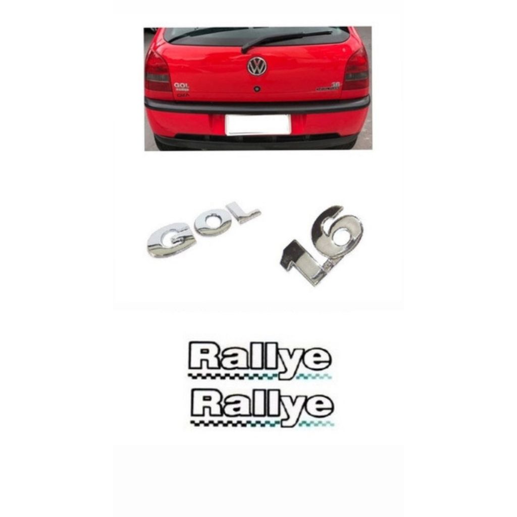 KIT EMBLEMA GOL 1.6 + PAR DE ADISVOS RALLYE