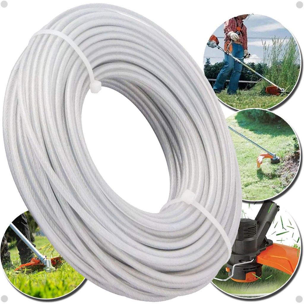 Fio de nylon para roçadeira aparador cortador de grama carretel roçadeira elétrica 3 mm