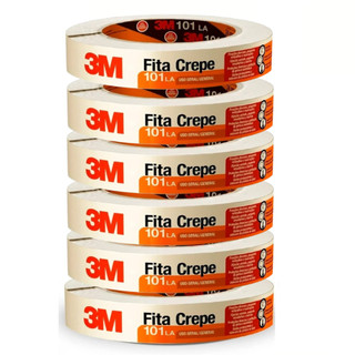 6 Rolos Fita Crepe 3m 101la 18mmx50m Nova Fórmula