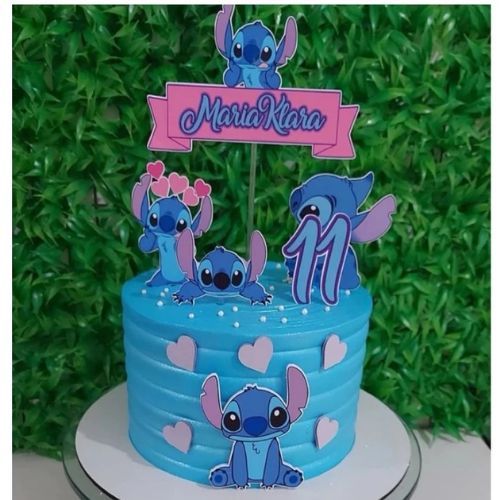 Topo de Bolo Lilo Stith Personalizado Com Nome E Idade