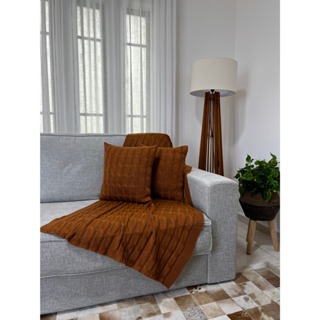 Kit Peseira Manta Trança Tricô Decorativa Sofá Cama 150x90cm + 2 Capas em Oferta na Shopee