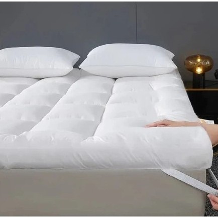 Protetor De Colchão Pillow Top Casal Padrão Micropercal 400 Fios Com Elástico Cama Casal Macio