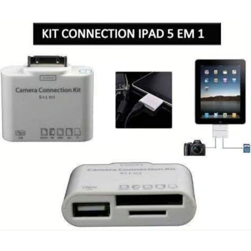 Adaptador USB  5 in1 para ipad/Ipod classic câmera