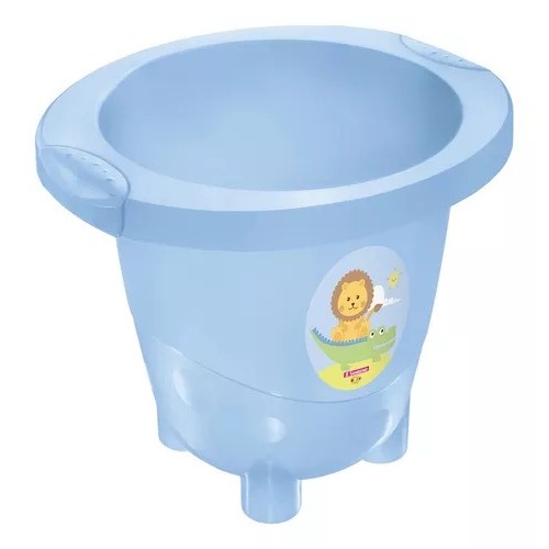Ofurô Infantil Plástico Sanremo 18l Bebe Banheira Alivia Cólica Cor Azul