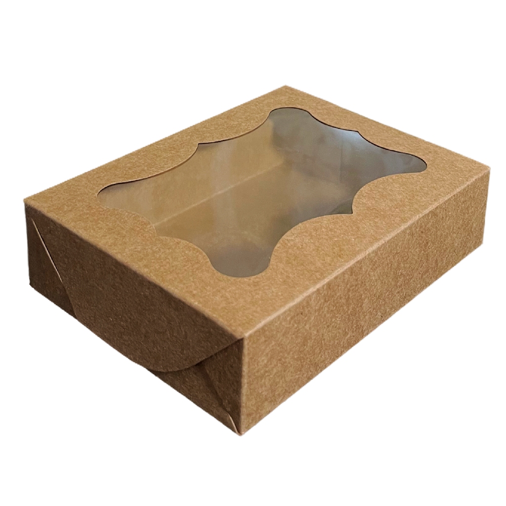 Caixa Maleta com Visor 15x11x3,5 Caixinha para Lembrancinhas Doces Presentes - Caixa Kraft ou Branca