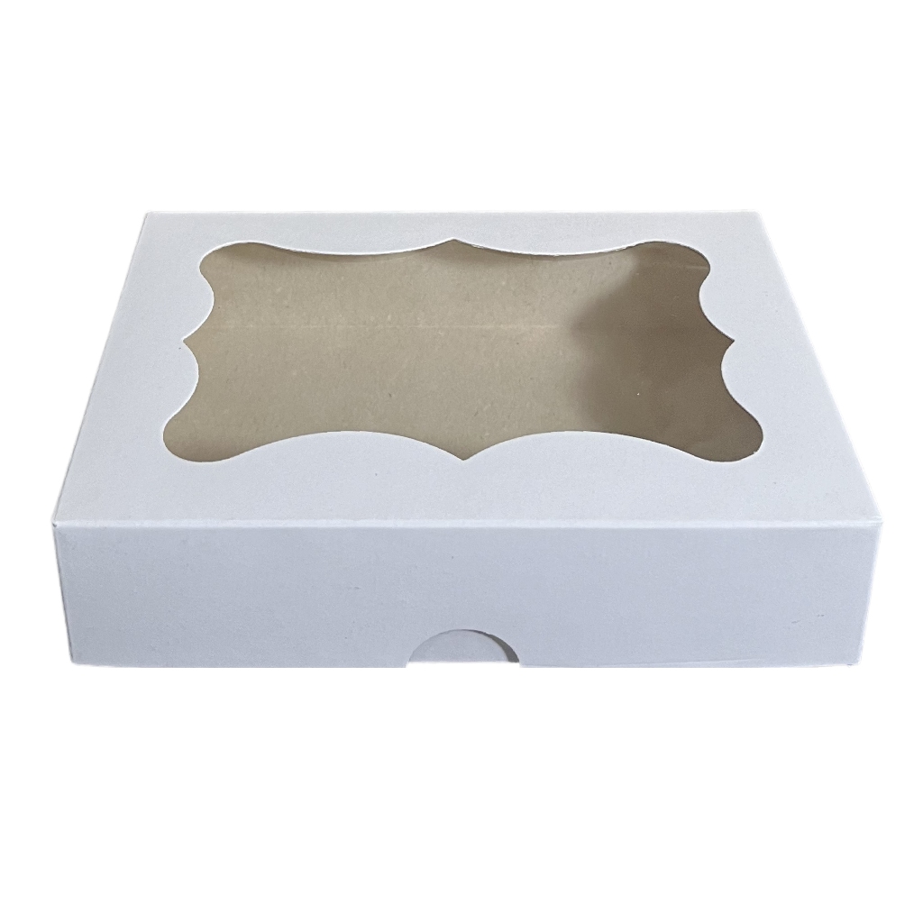 50 un - Caixa com Visor 15x11x3,5 Caixinha para Lembrancinhas Doces Presente - Caixa Kraft ou Branca em Oferta na Shopee