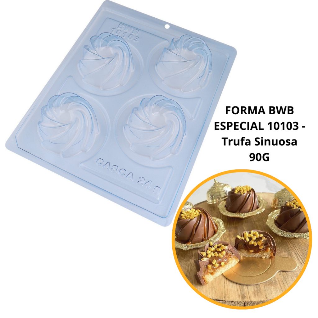 1~4 Formas Bwb Silicone Trufa Sinuosa 90G Cod-10103 (Bwb Especial) (CHOCO) em Oferta na Shopee