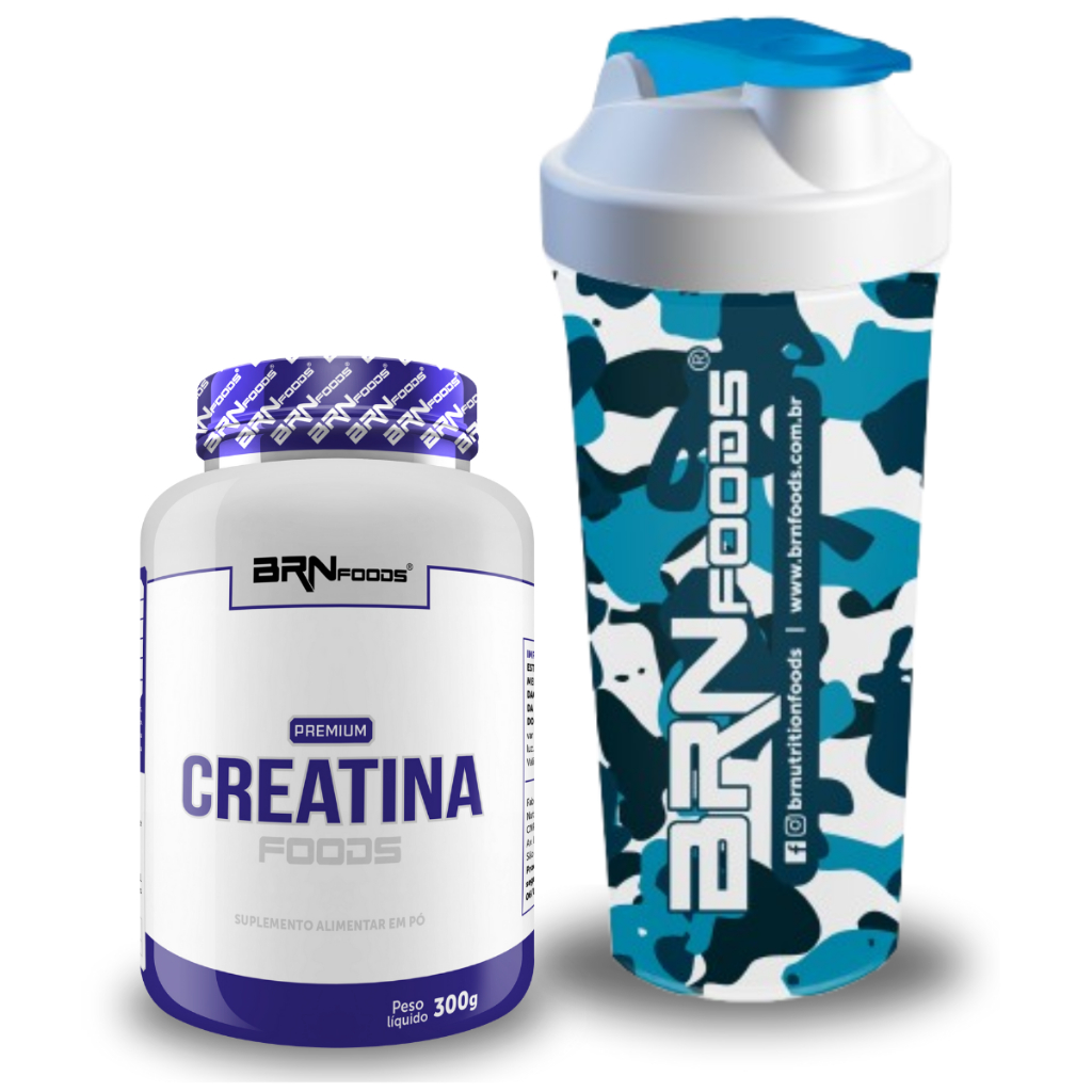 Premium Creatina 300g + Coqueteleira - BRN FOODS em Oferta na Shopee