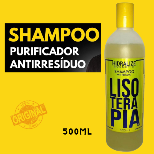 Shampoo Anti-Residuos Hidralise 500 ML Lisoterapia Limpesa Profunda.