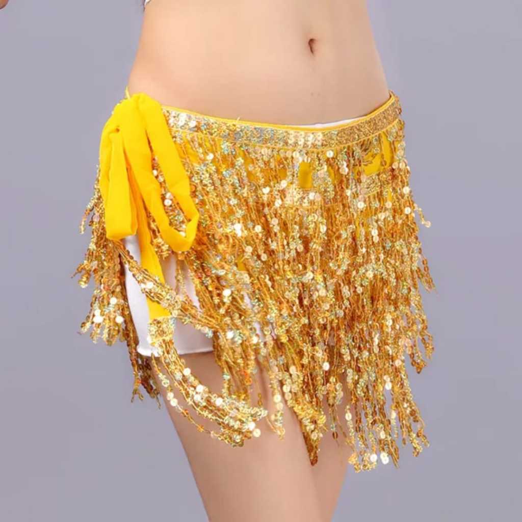 Saia Feminina Carnaval Franjas de Paetê Brilho e Folia De Rua Estilo Bloco Festa e Desfile