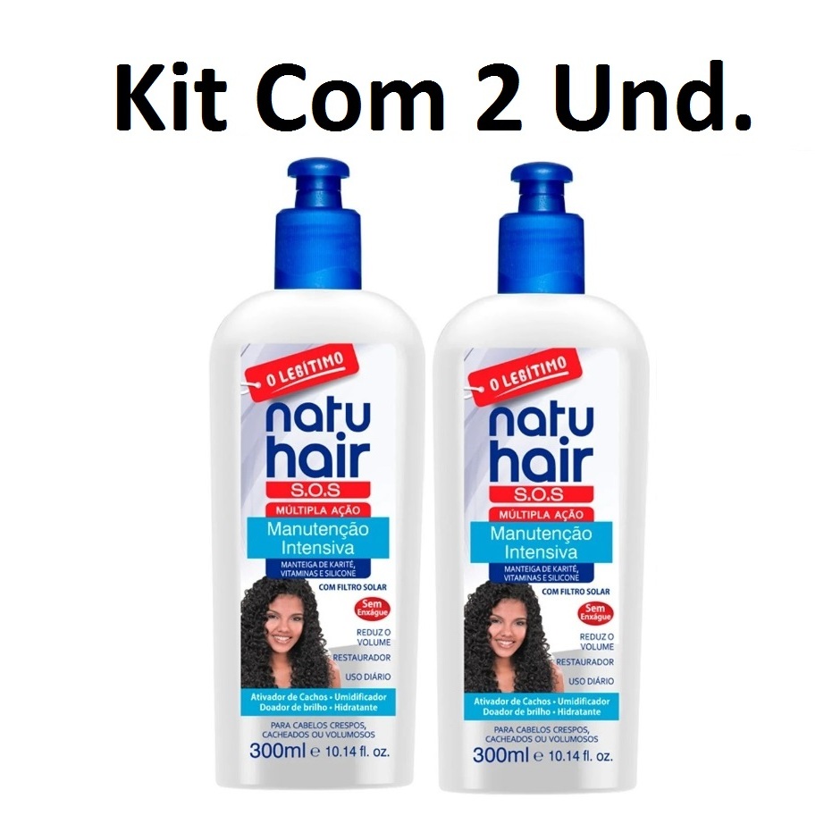 Kit 2  Ativador De Cachos Natu Hair Sos Manutenção Intensiva 300ml
