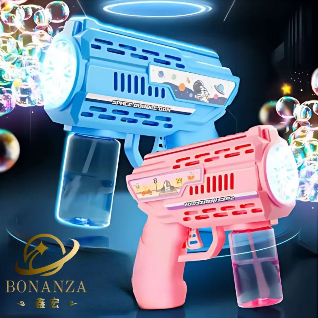 Brinquedo Bolhas De Sabão (BNZ-PPQ2) Automática Lança Bolhas Com Luz Leve E Portátil