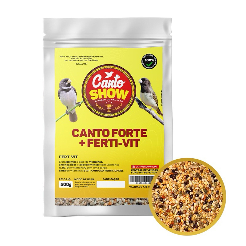 Canto Show - Canto forte  com ferti-vit 500g