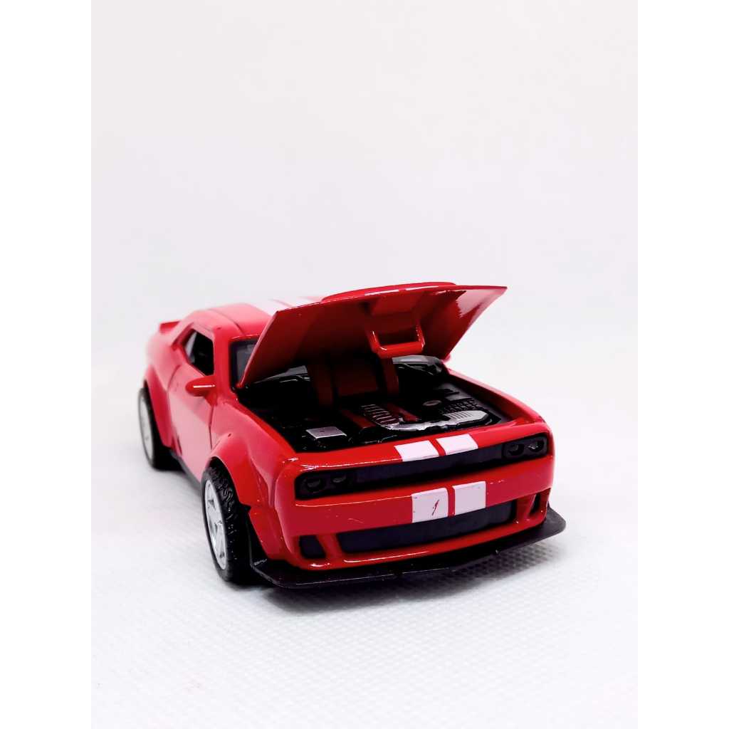 Miniatura Dodge Challenger Abre Capô(NÃO ABRE AS PORTAS)1:36 metal Diecast colecionável