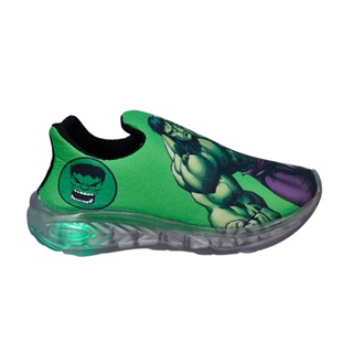 Tênis Led Infantil Masculino Hulk Calce Fácil Slip On Escolar Passeio em Oferta na Shopee