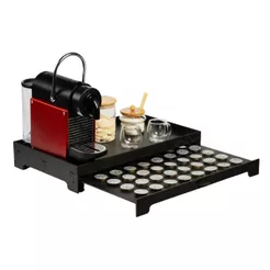 Bandeja Porta 40 Capsulas Nespresso Gaveta Embutida Cantinho do Cafe Cha Apoio para Servir Cafeteira