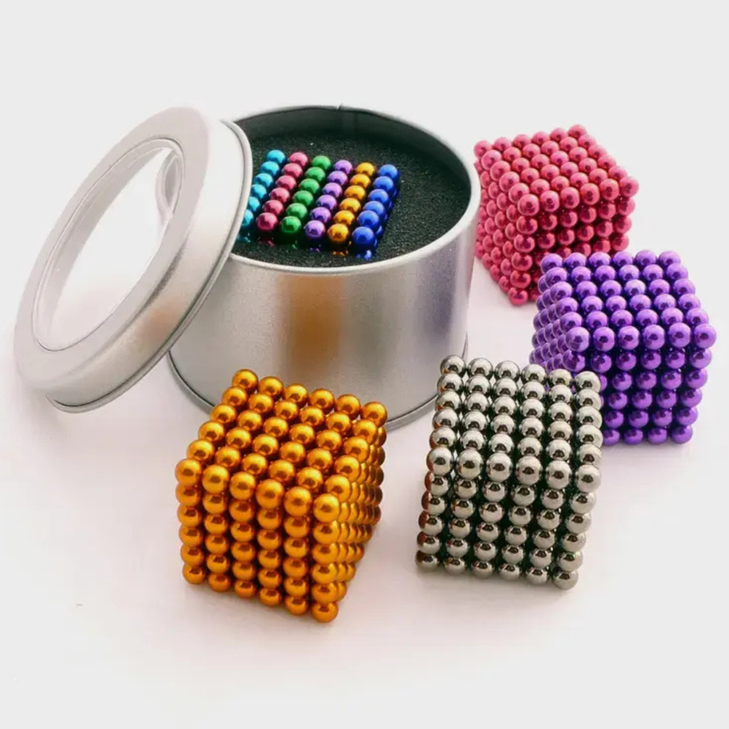 Neocube Magnético Cubo 216 Esferas 5mm Imã Bolas Com Latinha Para Guardar