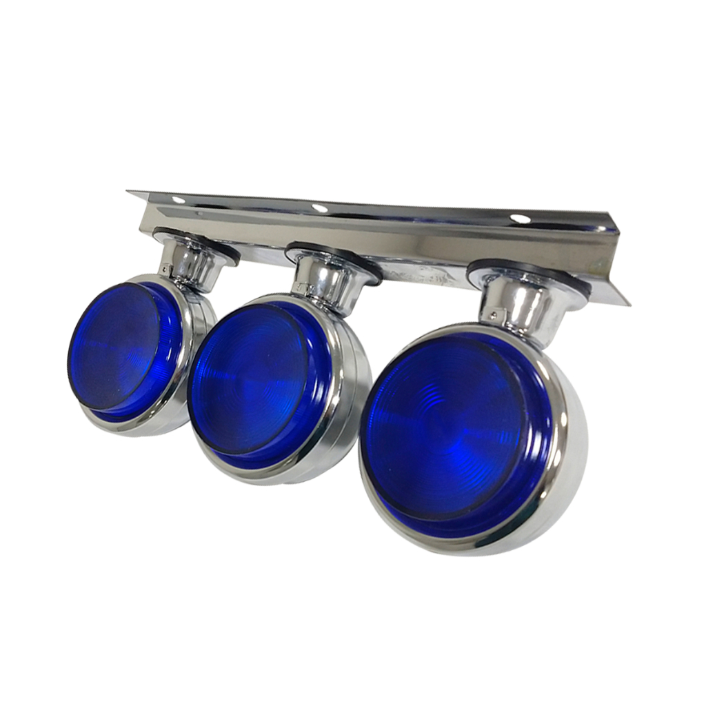 Kit Lanterna Foguinho Azul Com Suporte Cromado em Oferta na Shopee