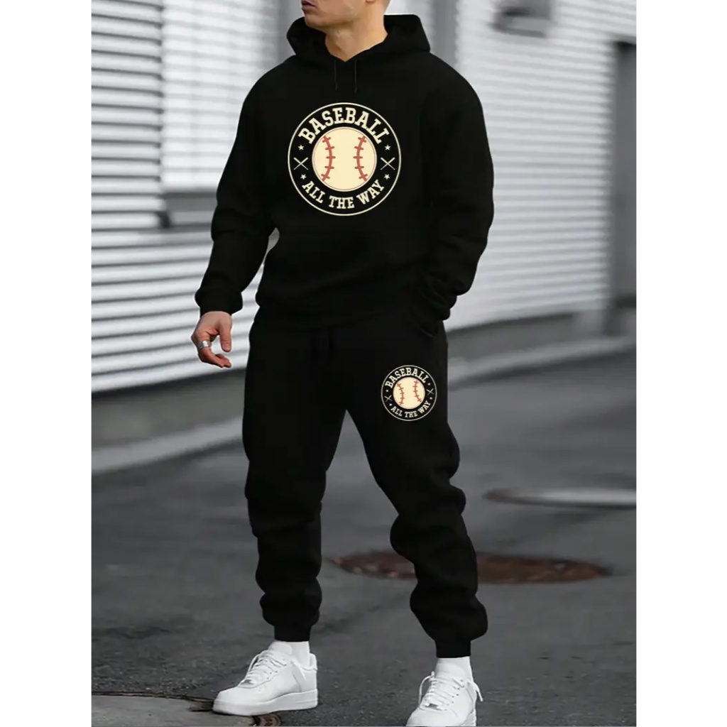 Conjunto Moletom Blusa + Calça Qualidade Premium - Estampa Baseball