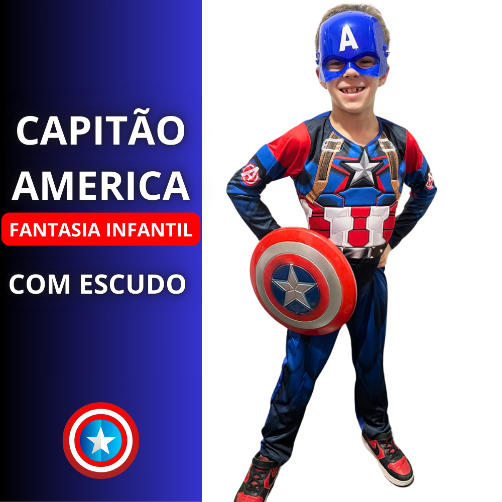 Shopee Bota Infantil Capitao America Caneca Azul Capitão América