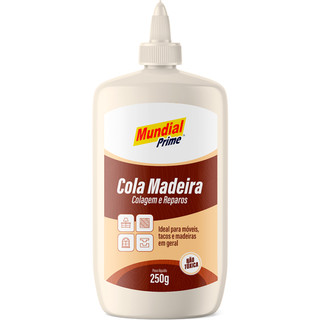 Cola amarela 250g para madeira papelão MDF Marcas originais disponíveis: Mundial Prime e Worker