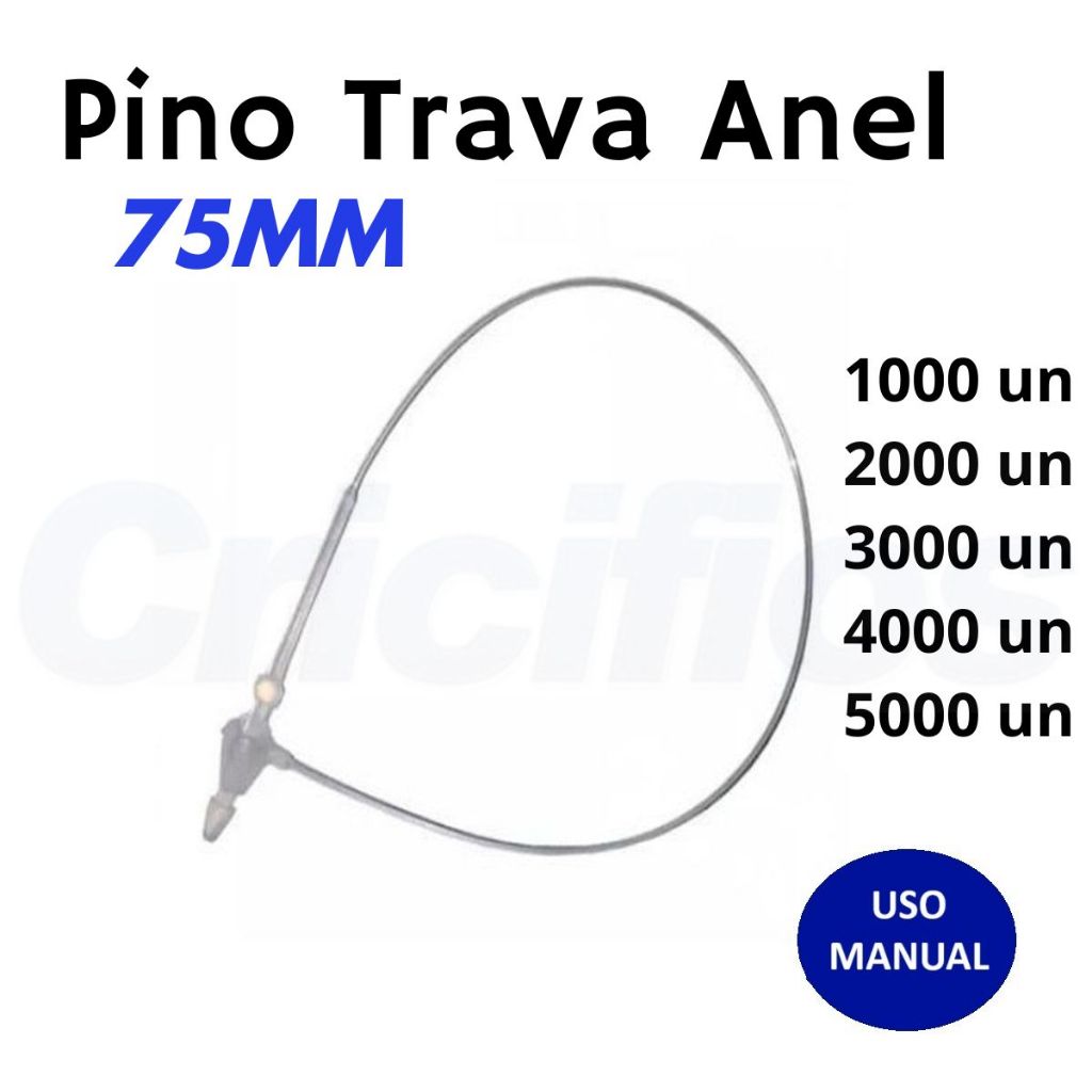 Pino Trava Anel 75mm Uso Manual | Fixador Etiquetas em Oferta na Shopee
