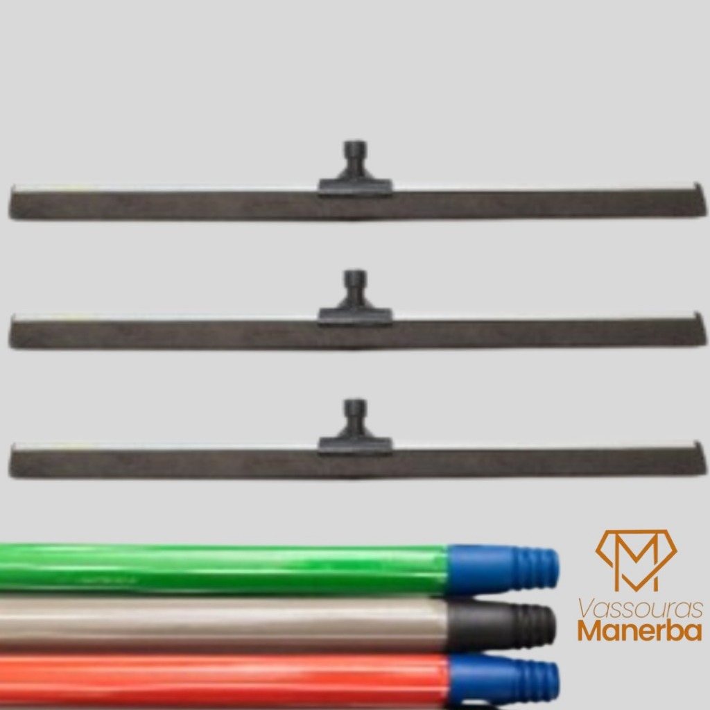 3 RODOS CHAPA 80 CM COM 3 CABOS (RODO, VASSOURA, CABO, LIMPEZA) em Oferta na Shopee