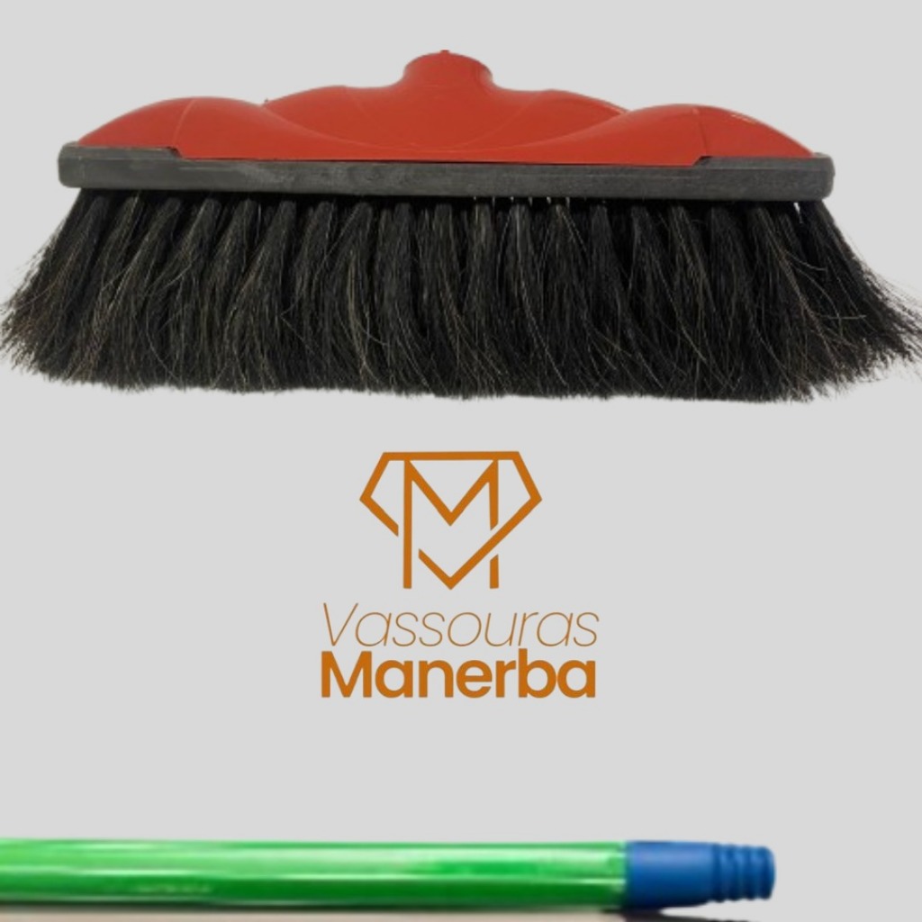 VASSOURA VERONA COMFORT (PELO ANIMAL) COM CABO (RODO, VASSOURA, CABO, LIMPEZA) em Oferta na Shopee