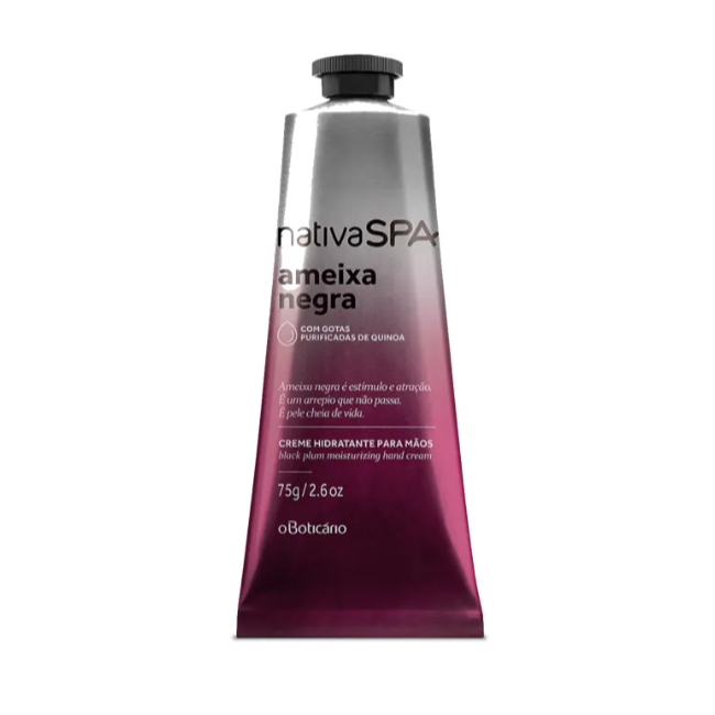 Creme Desodorante para as Mãos Nativa SPA Ameixa Negra 75g O Boticário Envio Imediato