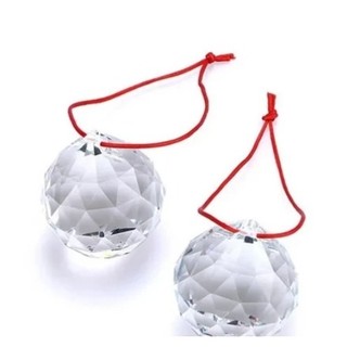 Kit Feng Shui 2 Bolas Esferas Multifacetada Cristal K9 30mm