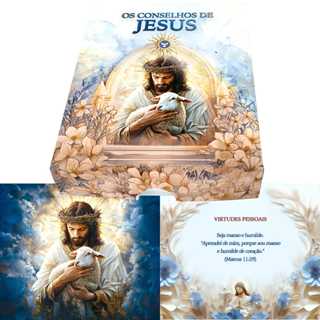 50 Cartas/Conselhos de Jesus Cristo Sois Bendito Ungido de Deus Paixão de Cristo PRESENTE LUXO em Oferta na Shopee