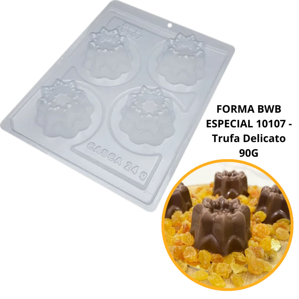 1~4 Formas Bwb Silicone Trufa Delicato 90G Cod-10107 (Bwb Especial) (CHOCO) em Oferta na Shopee
