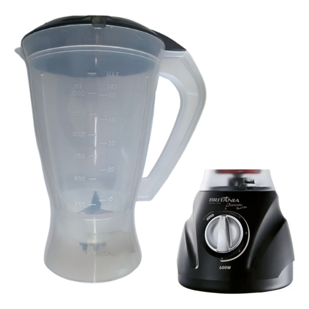 Copo Liquidificador Compatível Britania Diamante Electrolux S1600 Preto