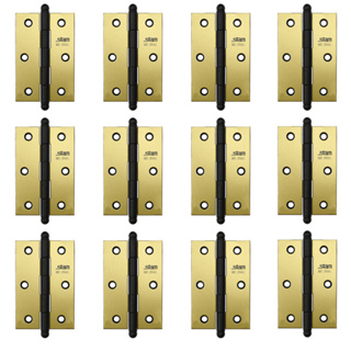 Kit 12 Dobradiças Stam Oxidadas Bronze Colonial Porta Madeira Pino Bola Aço Reforçada em Oferta na Shopee