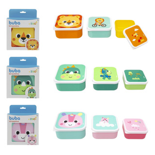Kit 3 potes Buba Bubazoo Kit 3 potinhos lancheira lanche infantil potinho buba em Oferta na Shopee