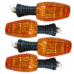 2 Pares De Pisca Para Moto Suzuki Yes 125 Ambar Laranja Com Chicote