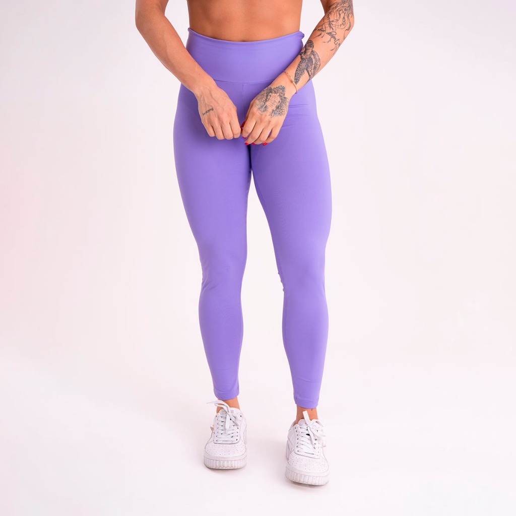 Calça Leg Legging Feminina Zero Transparencia Cintura Média Academia fitness