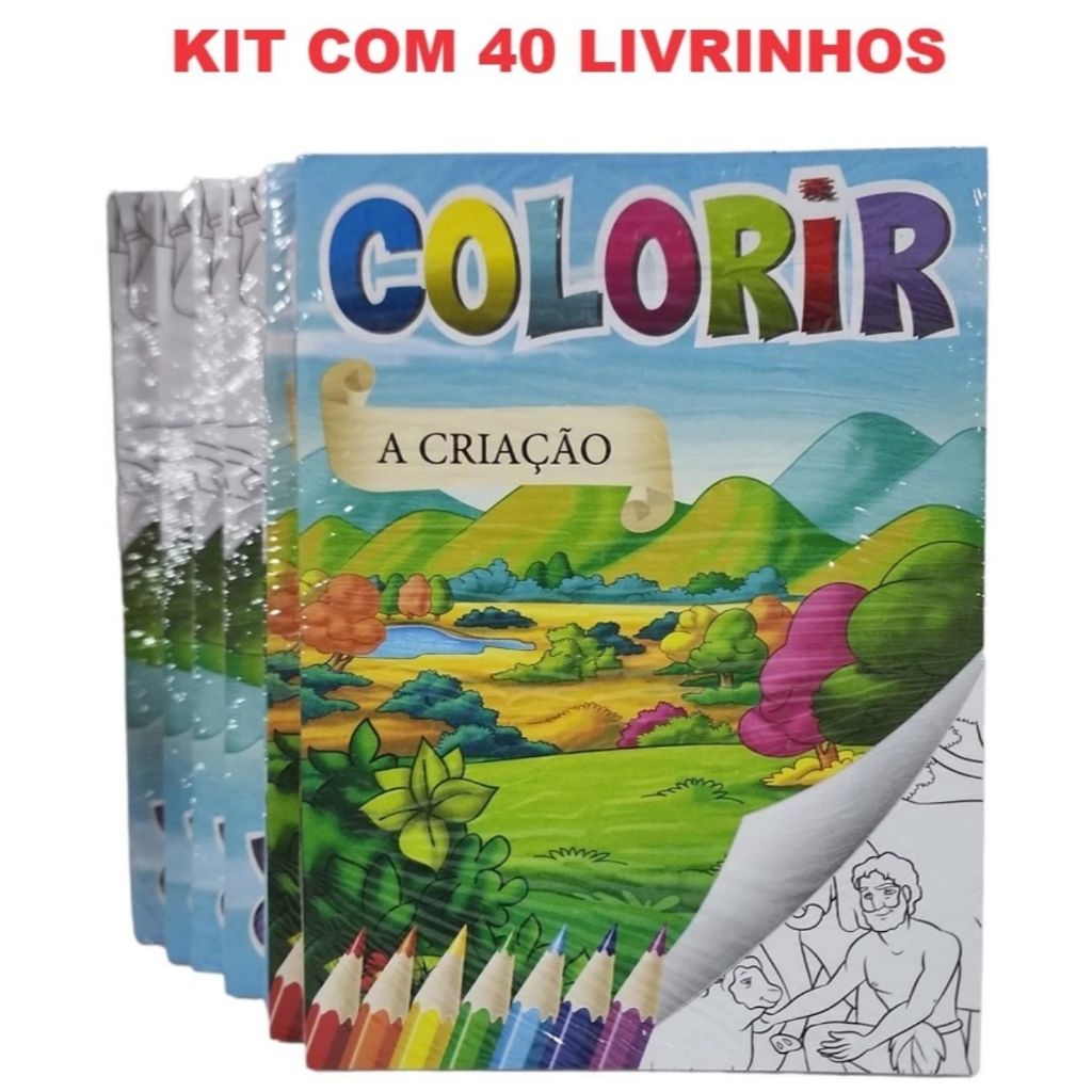 kit 40 livrinhos infatis para colorir Contos Biblícos A Pronta Entrega em Oferta na Shopee