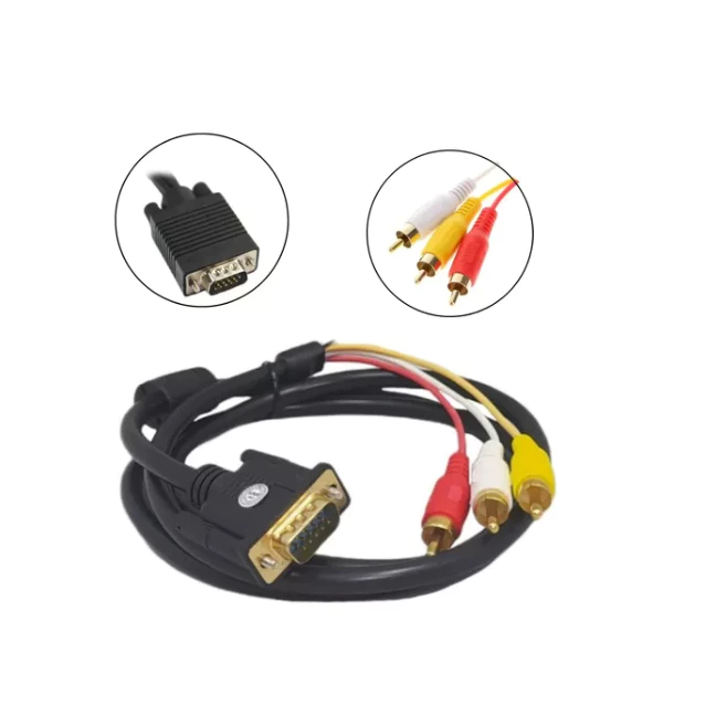 Cabo HDMI Macho para 3 RCA AV - 1,5M - Áudio/TV Cabo Vga Para 3x Rca 3 Video 1.8m/Cabo Hdmi Macho Para Vga Macho 1.8m PC em Oferta na Shopee
