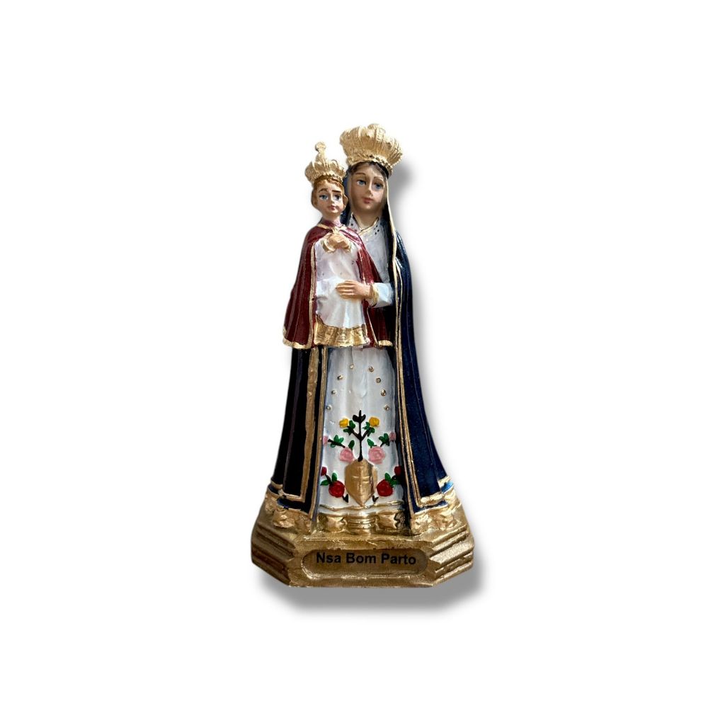 Imagem Nossa Senhora do Bom Parto 15cm Resina Nobre