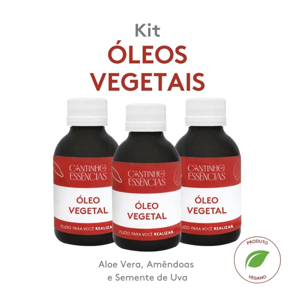 Kit Óleos Vegetais - 3 Unidades de 100ml em Oferta na Shopee