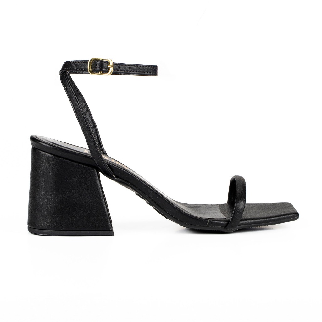 Sandália Moda Feminina JJOJO Ofélia Salto Médio Grosso 7 cm Elegante e Confortável