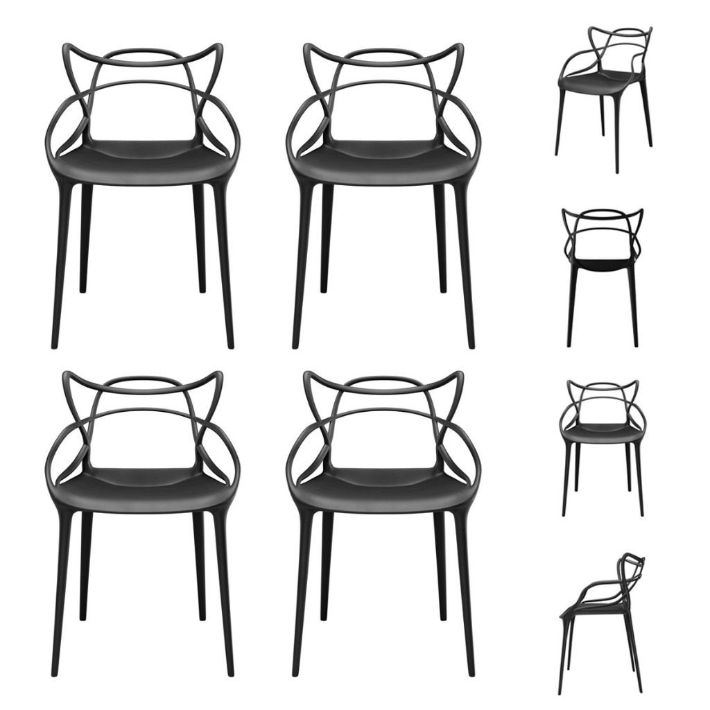Conjunto 4 Cadeiras Allegra Sala Jantar Design Moderno para Áreas Internas e Externas