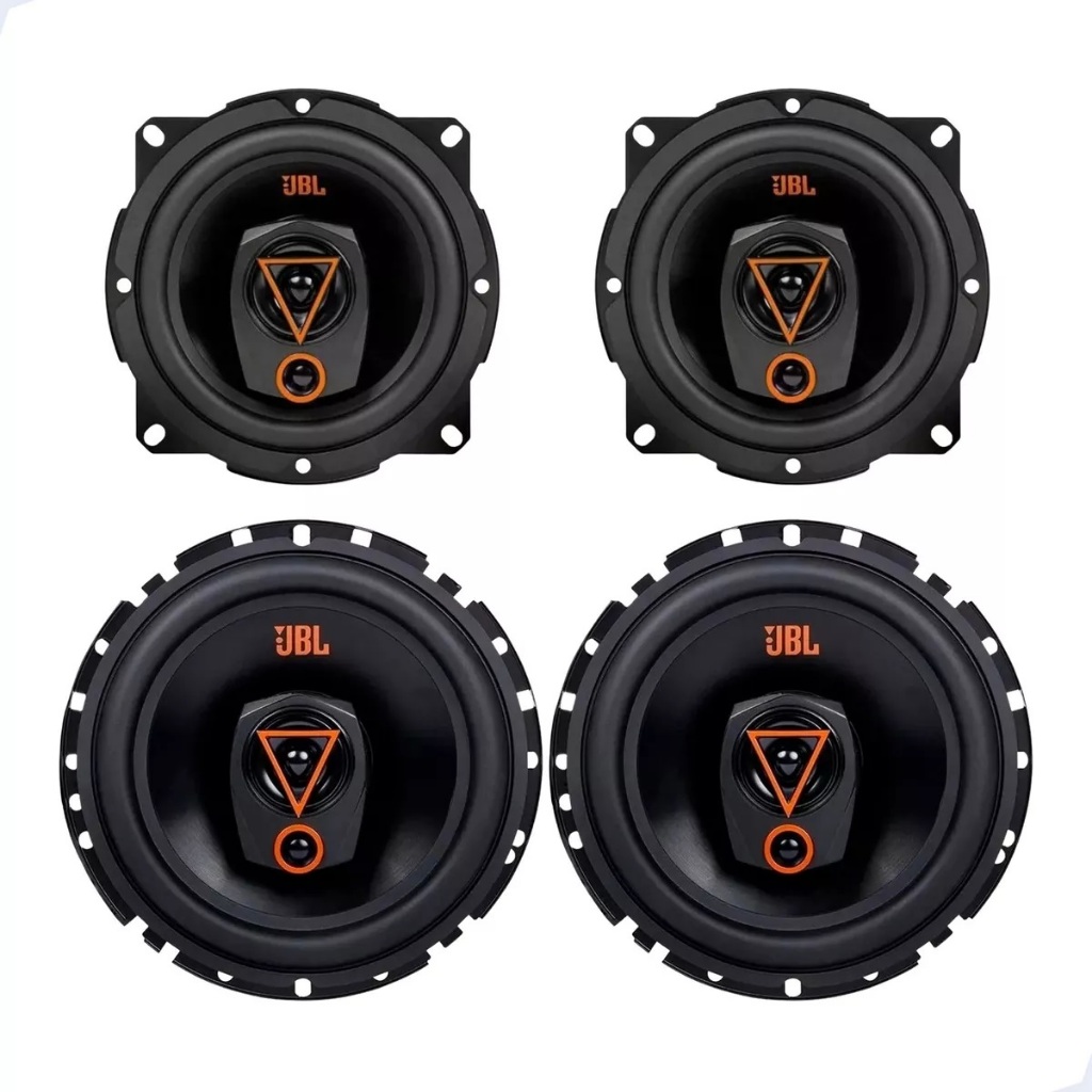 Kit 4 Alto Falantes JBL 6 e 5 Polegadas Multisystem 80w Rms 4 Ohms Triaxial 6TRMS80 e 5TRMS80 em Oferta na Shopee