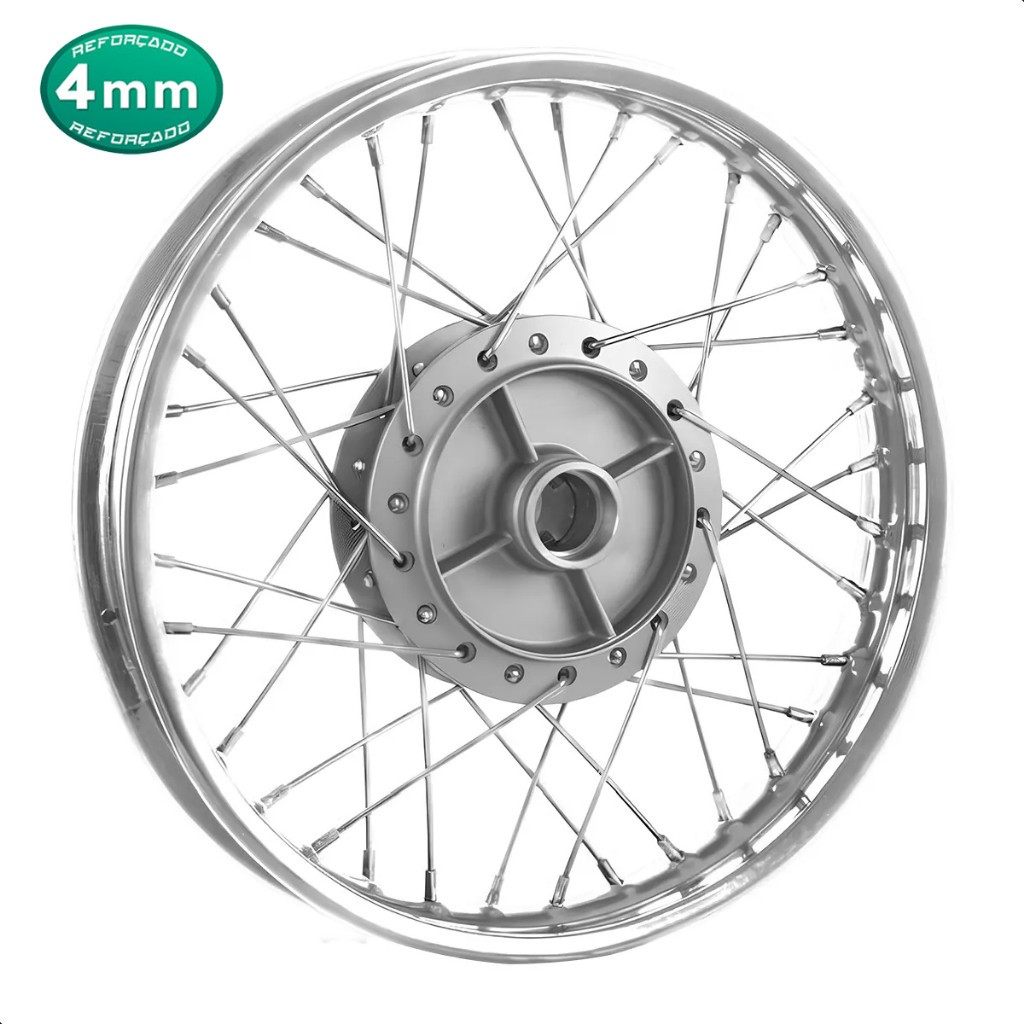 Roda Montada com ARO 17 Traseira Biz 100 Biz 110 Biz 125 Todas Raio 4mm