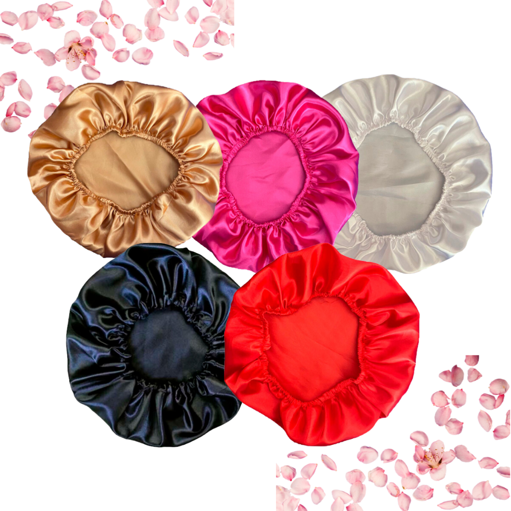 KIT 5 Touca de Cetim Anti Frizz para Dormir Luxo + 5 Xuxinha Cetim em Oferta na Shopee