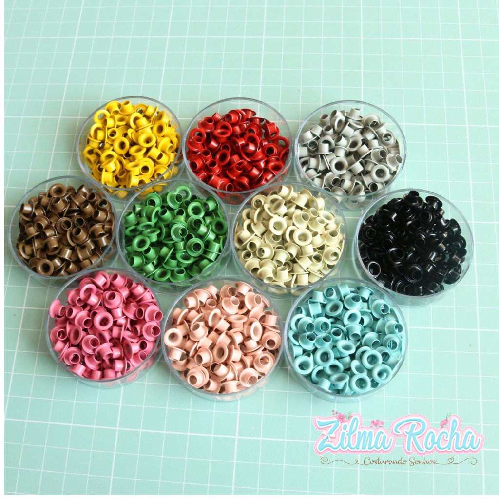 Ilhoses 54 - 8mm - 50 UNIDADES  - Escolha a Cor Desejada em Oferta na Shopee