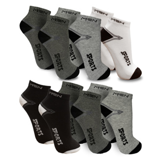 Meia Masculina de Algodão Cano Curto Kit até 12 Pares Cores Sortidas em Oferta na Shopee